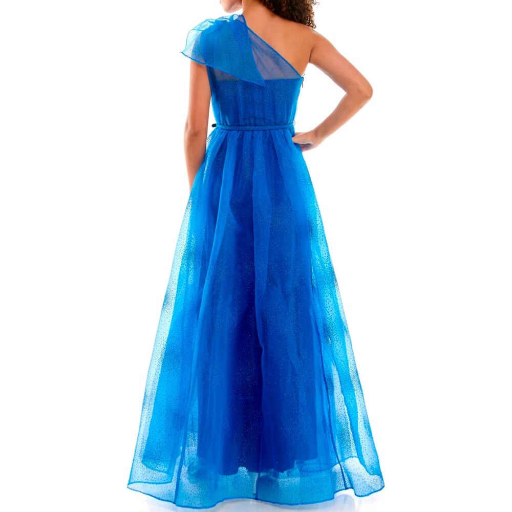 Violet Weekend Belted Sparkling Ballgown in Azure. Size 5/6. NWT (MSRP $179) - Picture 2 of 10